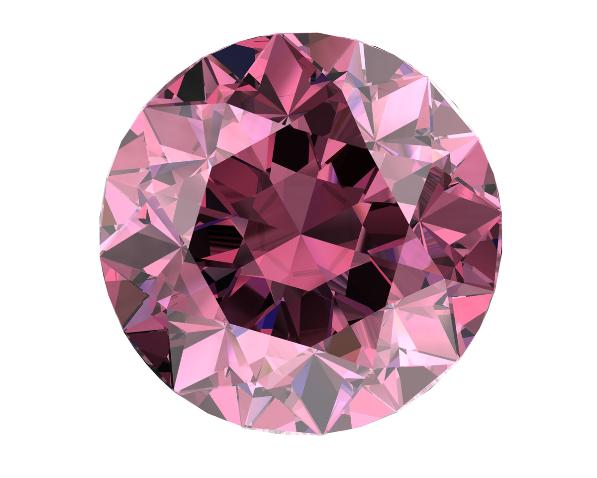 Round hot sale pink diamond