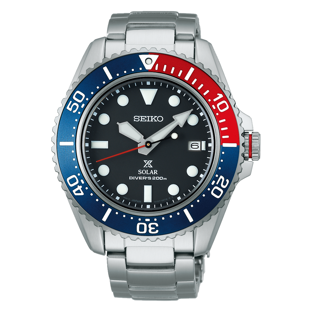 Seiko SNE591 Prospex Solar Divers Pepsi Bezel Watch – Oroginale